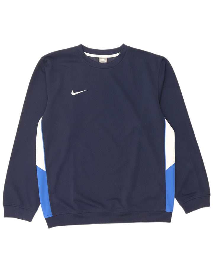 NIKE Sudadera Jumper para Hombre UK 39/41 Medium Azul Marino Colorblock