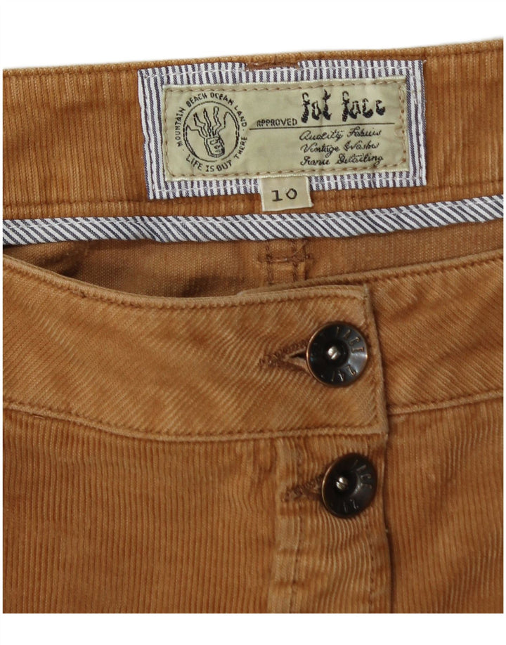 FAT FACE Falda de pana para mujer UK 10 Small W30 Algodón beige