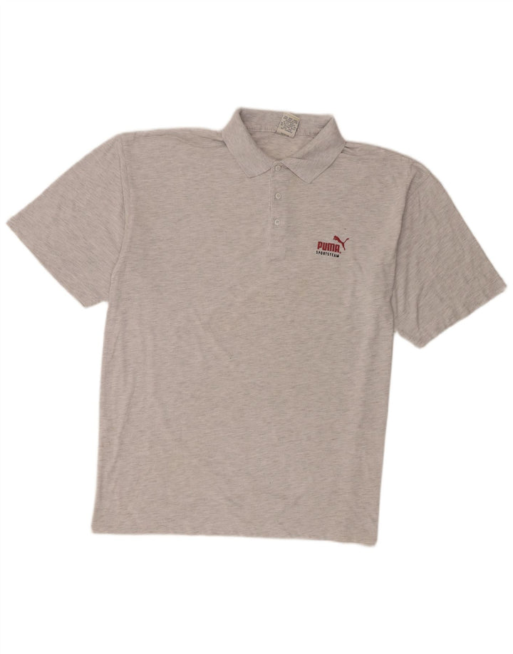 Polo Puma Para Hombre Poliéster Moteado Gris Grande