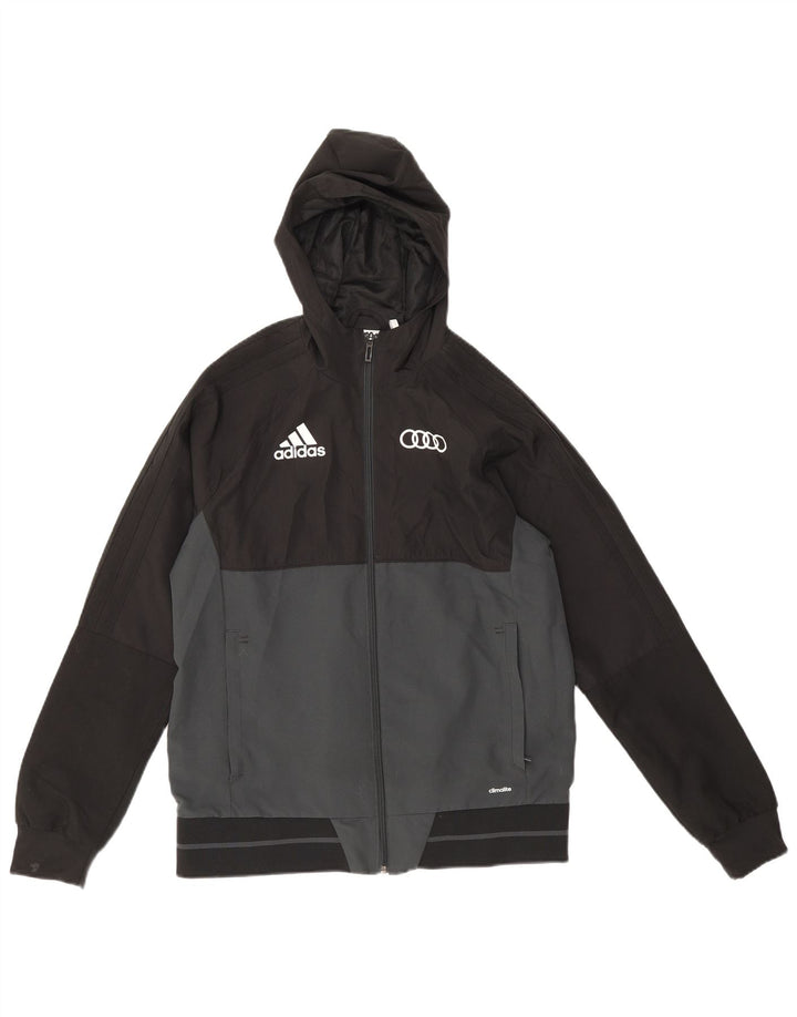 Adidas Chubasquero con capucha para niños 13-14 años Negro Poliéster color block