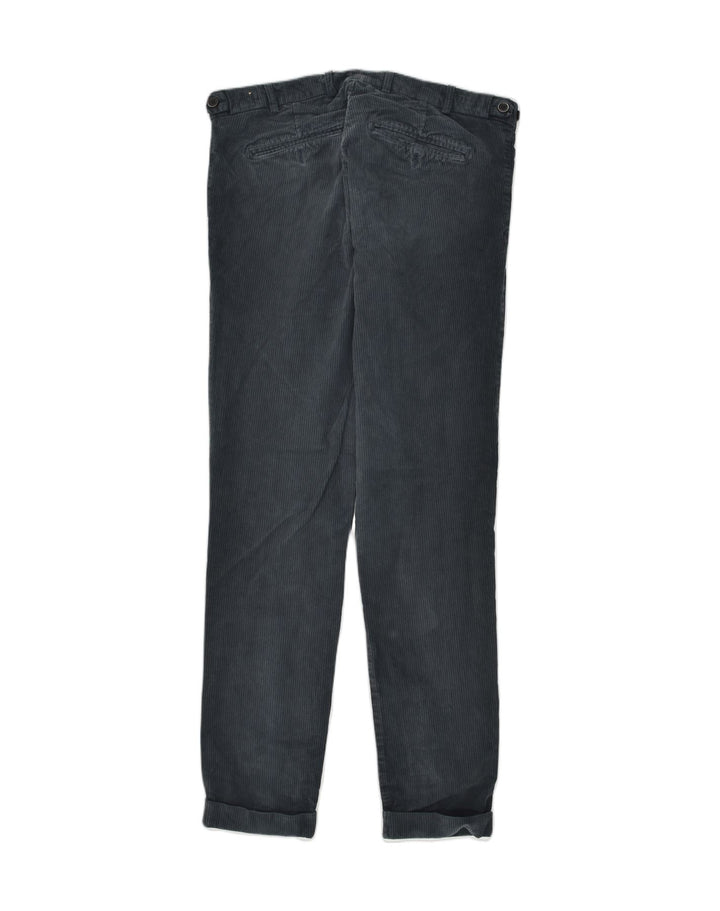 GUTTERIDGE Pantalones de pana ajustados para hombre IT 48 Medium W32 L30 Azul marino