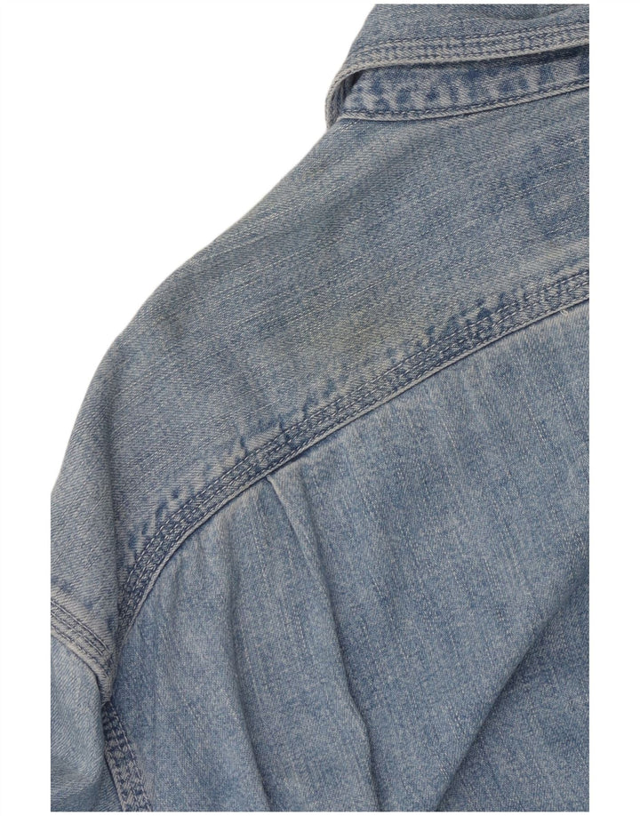 COTTON BELT Camisa vaquera para hombre Algodón azul grande