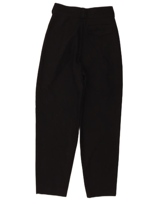 Rosanna Manzoni Pantalones casuales de cintura alta para mujer IT 40 Small W24 L25 Negro