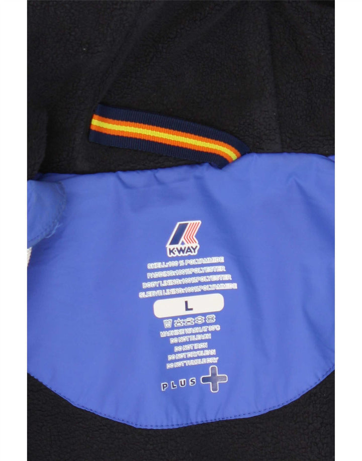 K-Way Chaqueta cortavientos con capucha para hombre UK 40 Large Poliamida azul
