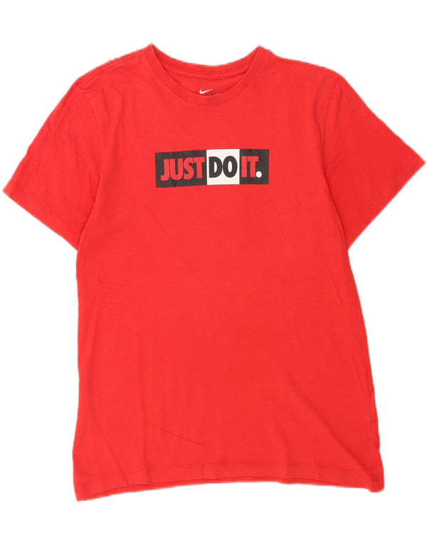 Nike - Camiseta gráfica para hombre, talla pequeña, algodón rojo
