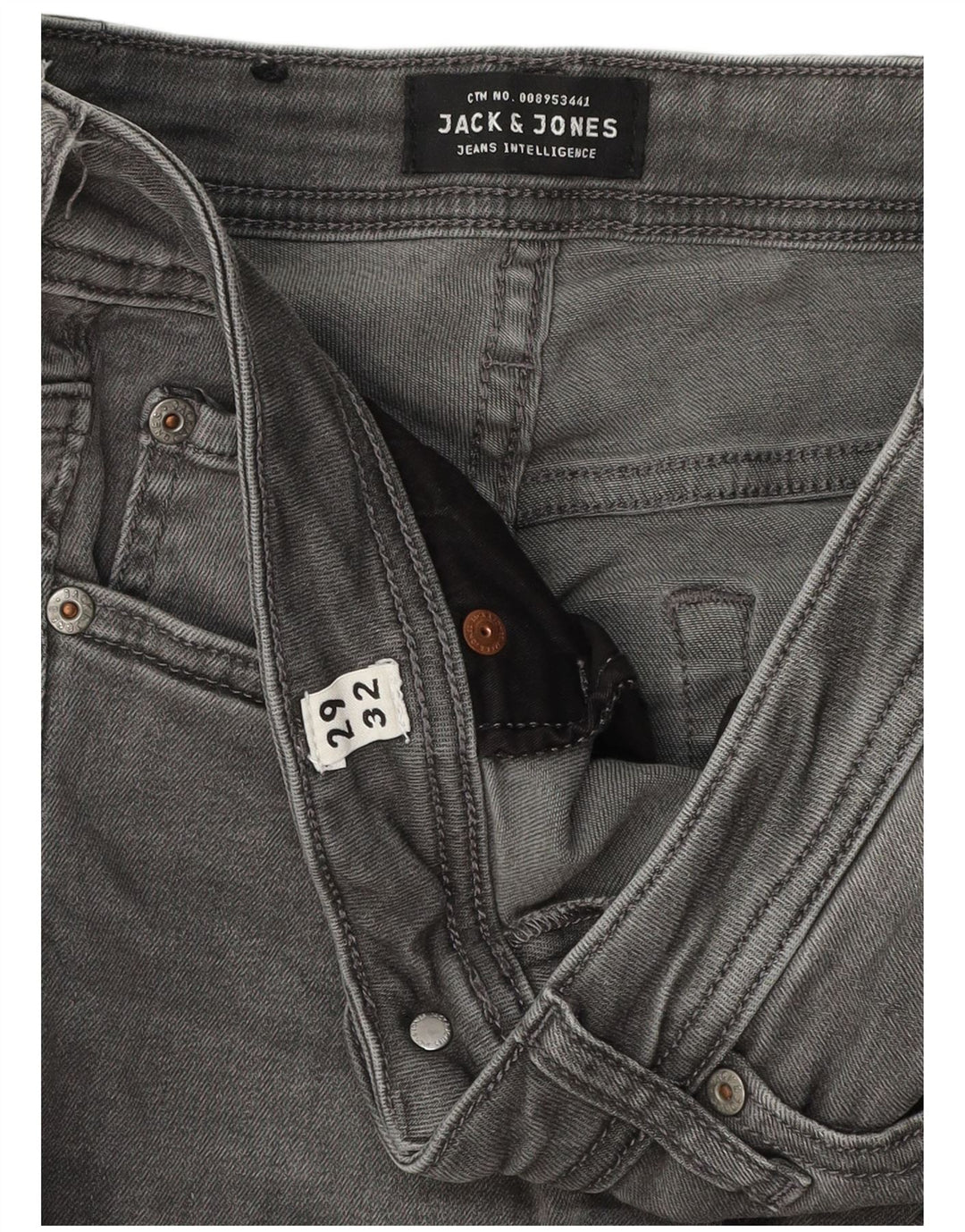 Jack & Jones Vaqueros pitillo Liam para hombre W29 L30 Gris