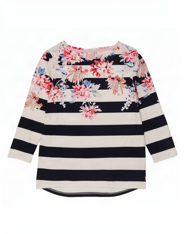 Joules Top para mujer manga 3/4 UK 44 Algodón floral blanco mediano