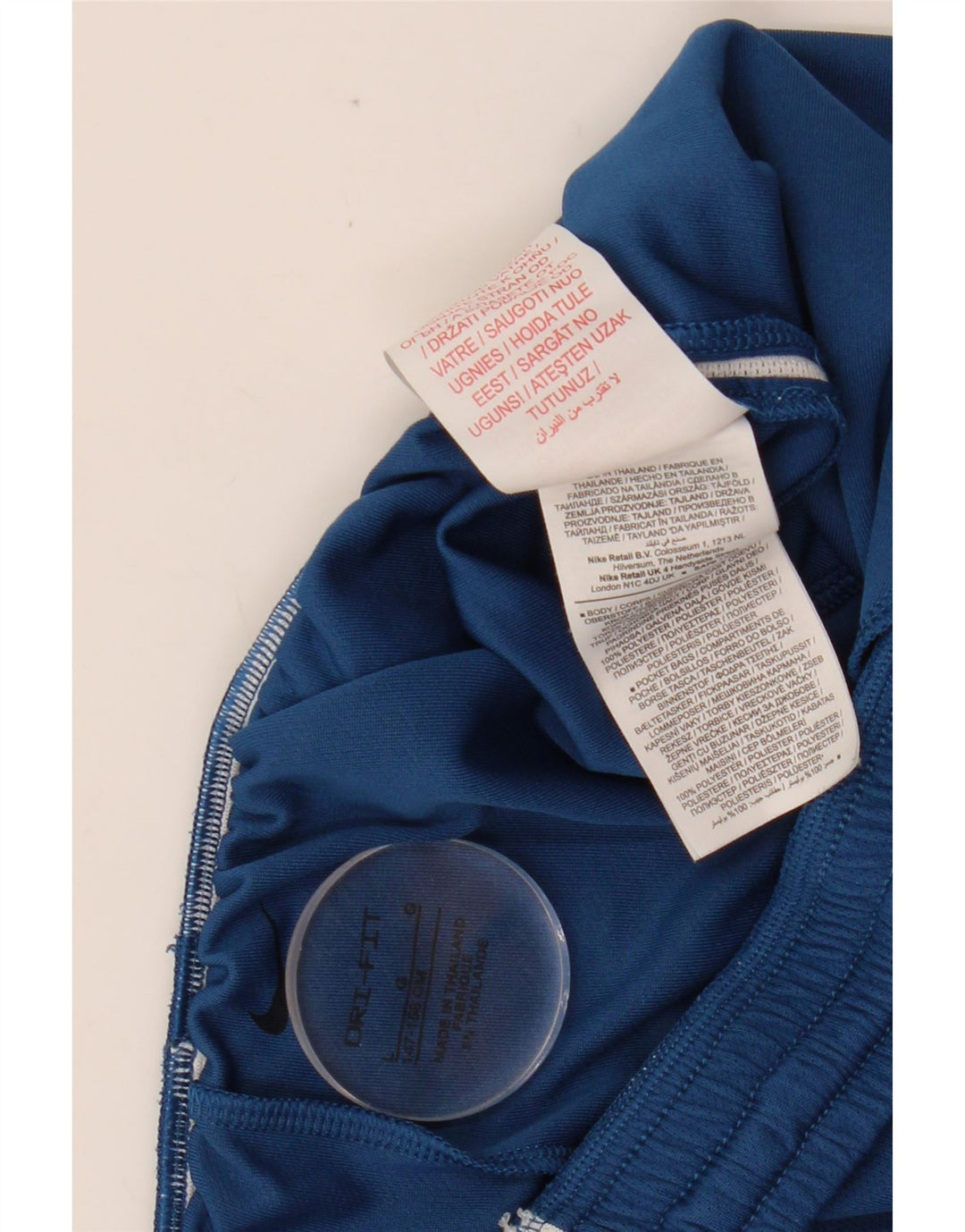 NIKE Pantalones cortos deportivos Dri Fit para niñas 12-13 años Grande Azul marino Colorblock