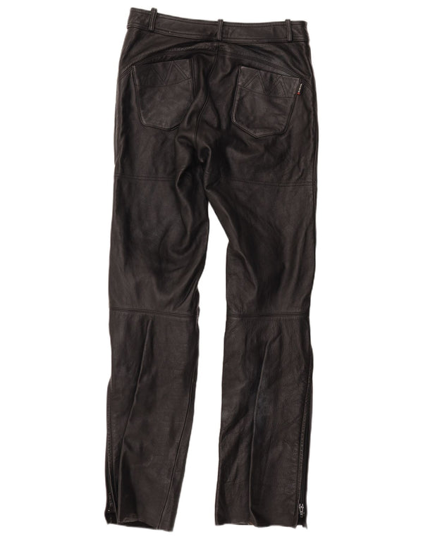 Richa Pantalones de cuero Moto Racer para mujer UK 14 Large W30 L35 Cuero negro