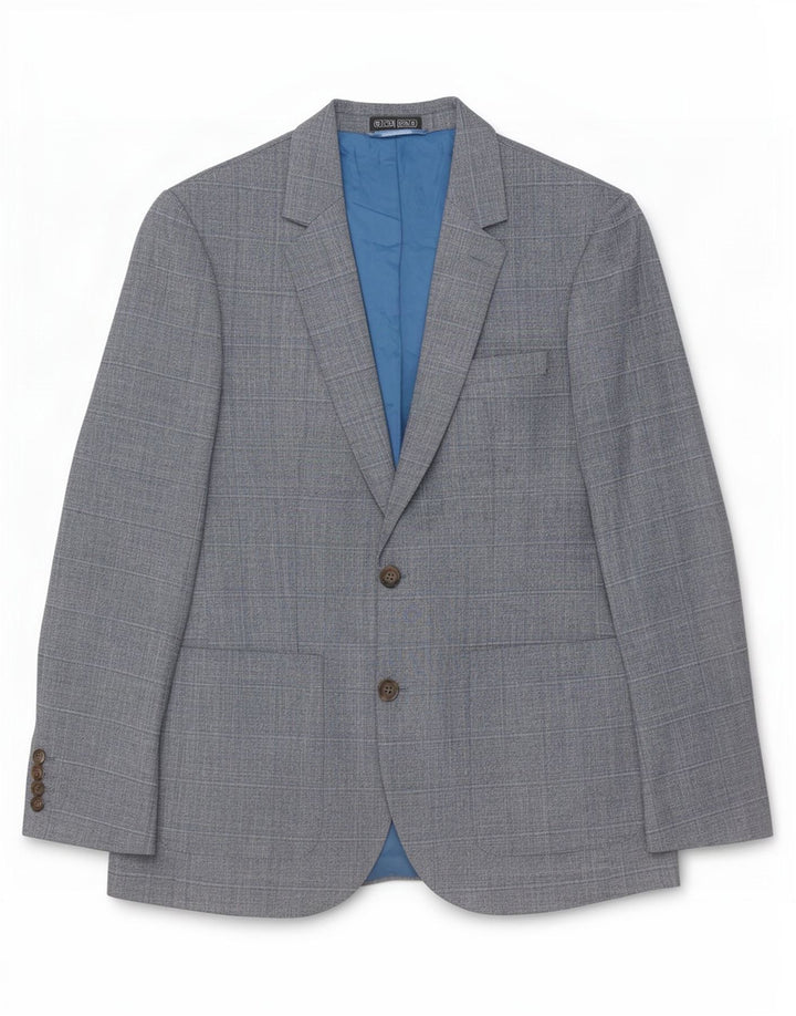 Marks & Spencer Chaqueta tipo blazer de 2 botones para hombre UK 38 Medium Blue Check