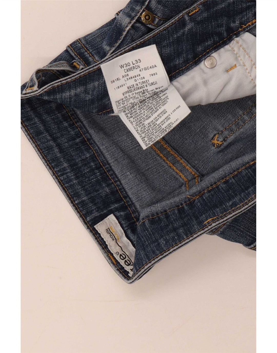 Lee Cameron - Shorts vaqueros para mujer W30 de algodón azul medio