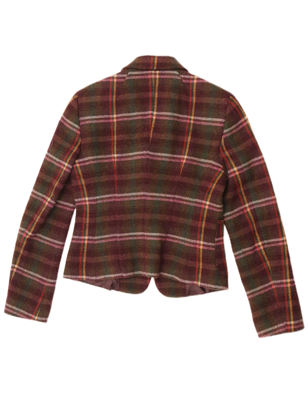 Blazer De Mujer Benetton De 1 Botón IT 44 Medium Cuadros Multicolor