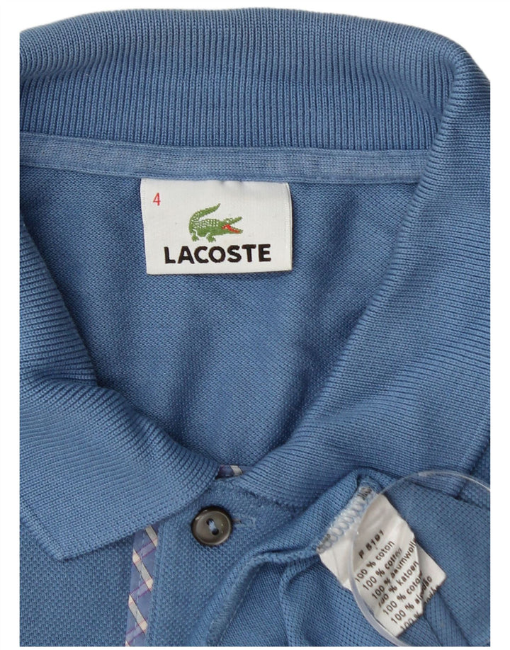 Polo Lacoste para hombre talla 4 algodón azul medio