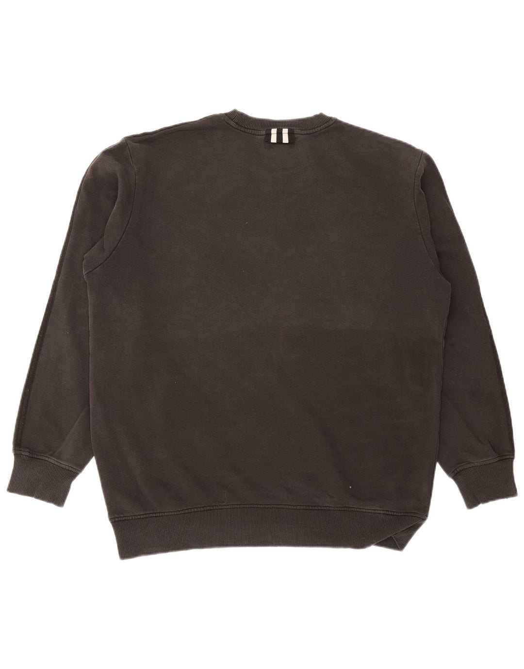 Adidas Hombre Sudadera Jumper Grande Gris Algodón