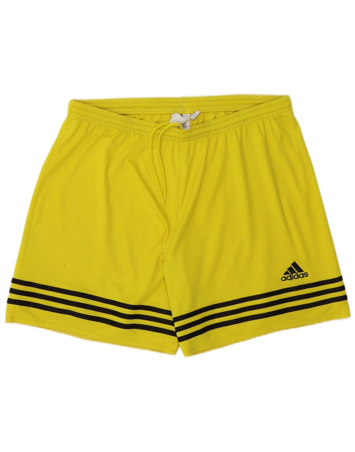 Adidas Mens Climalite Sport Shorts Grande Amarillo Poliéster
