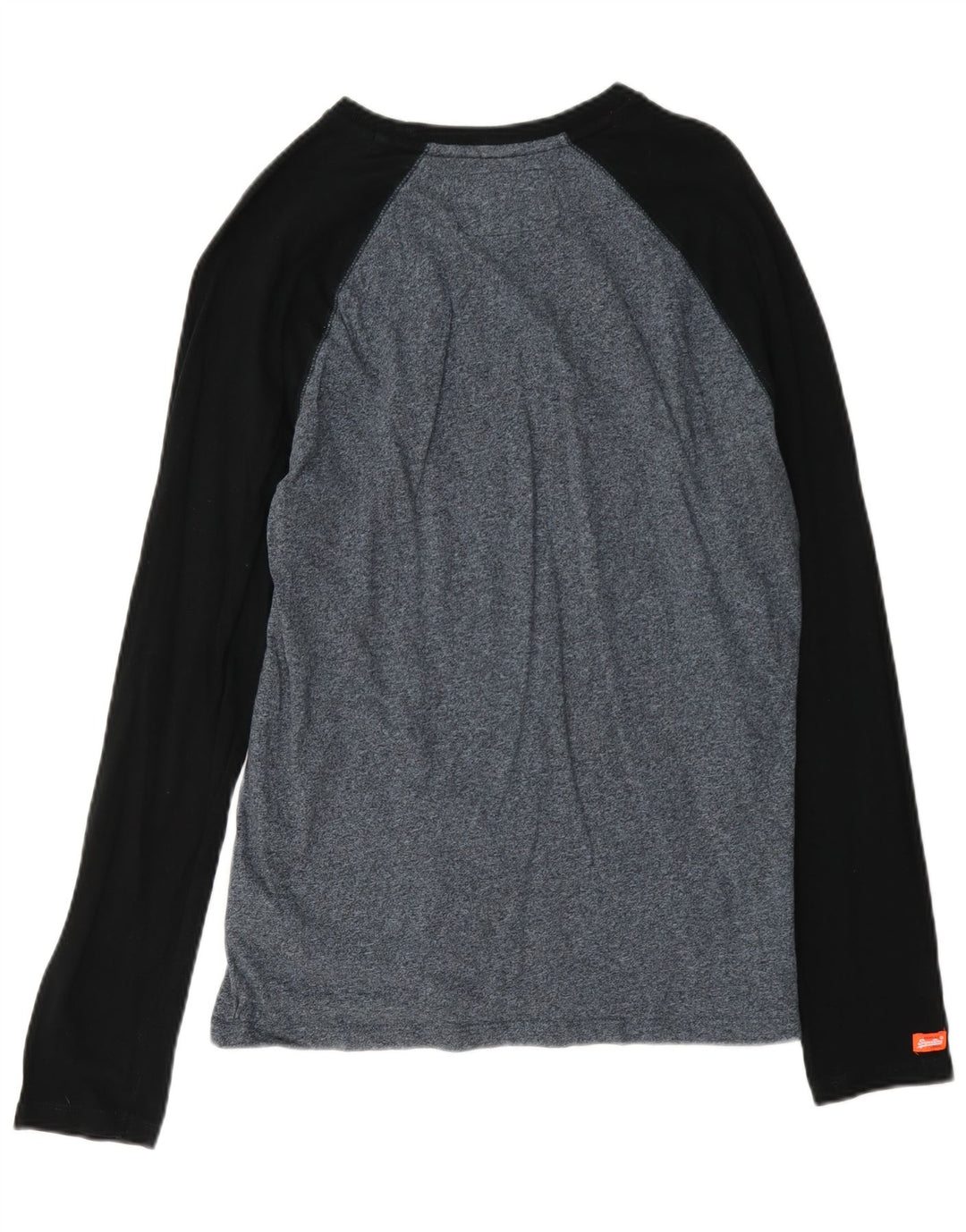 Superdry Hombre Top De Manga Larga De Algodón Moteado En Azul Marino Medio