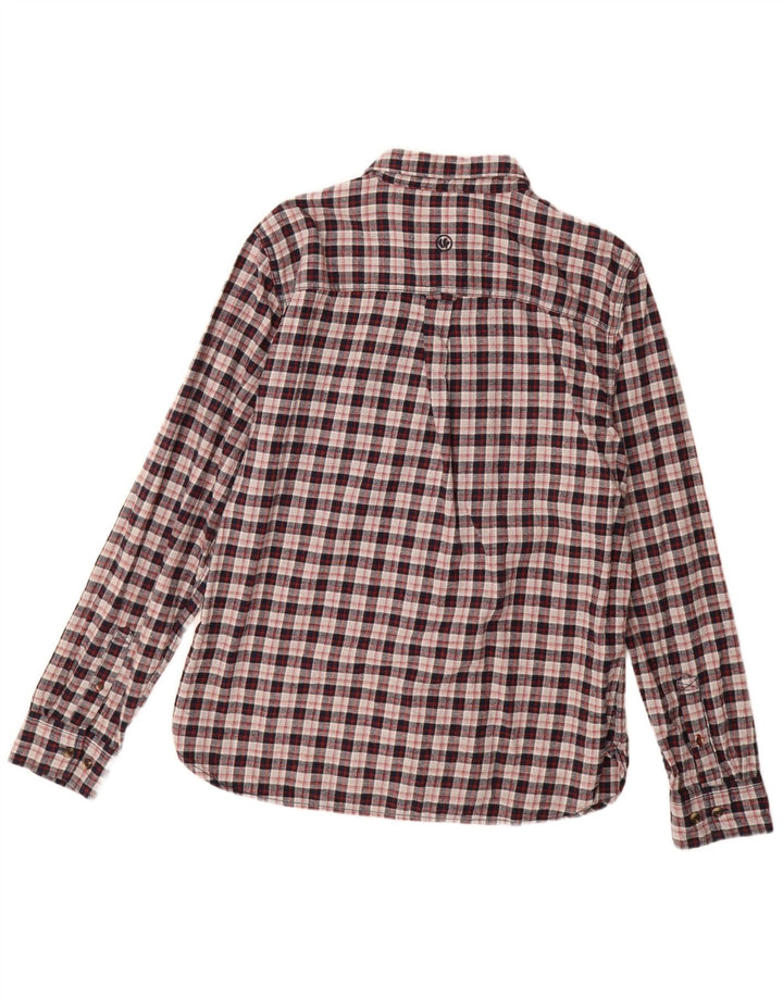 FAT FACE Camisa de franela para hombre de algodón a cuadros multicolores grandes