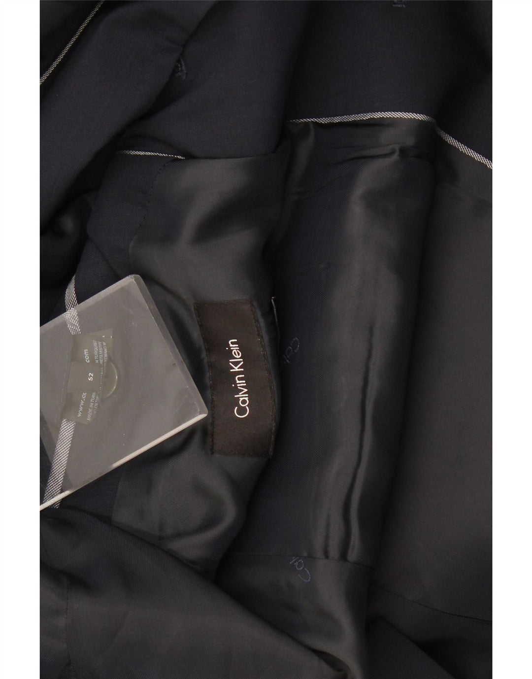 Calvin Klein Chaqueta Blazer de 2 Botones para Hombre IT 52 XL Lana Nueva Azul Marino