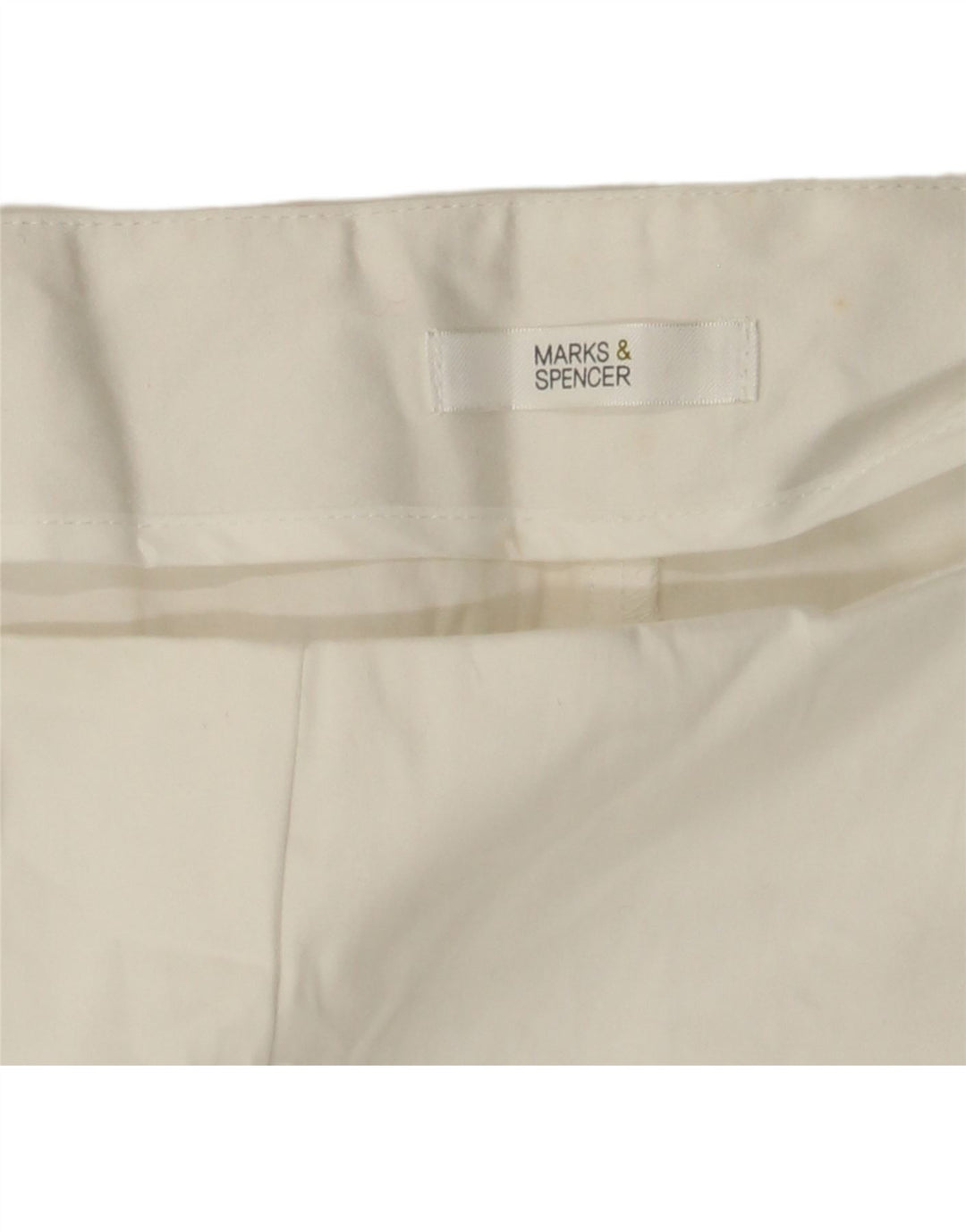 MARKS & SPENCER Pantalones capri para mujer W38 L21 Blanco