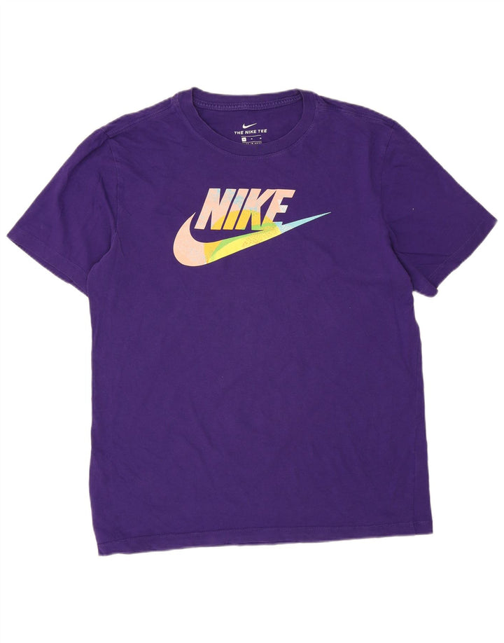 NIKE Camiseta gráfica para hombre Top de algodón morado medio