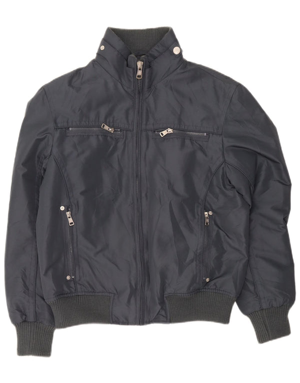 Chaqueta bomber vintage para hombre Reino Unido 38 Poliéster gris medio