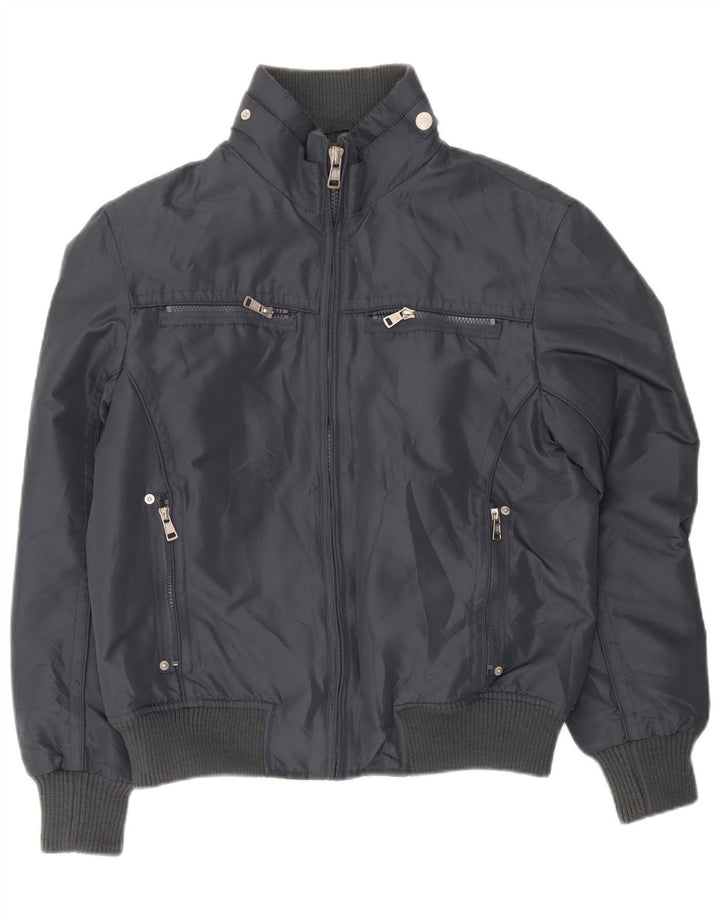 Chaqueta bomber vintage para hombre Reino Unido 38 Poliéster gris medio