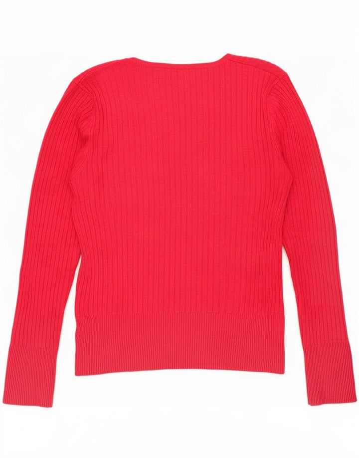 Marks & Spencer Top para mujer de manga larga UK 44 Viscosa roja mediana