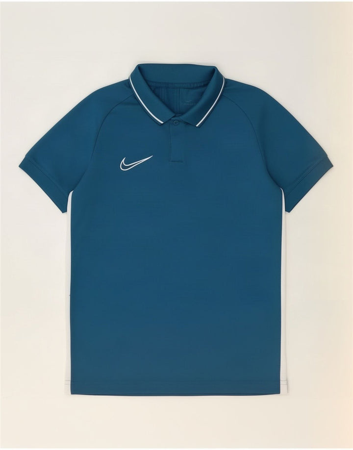 Nike Polo para niño 12-13 años Grande Azul Colorblock Poliéster