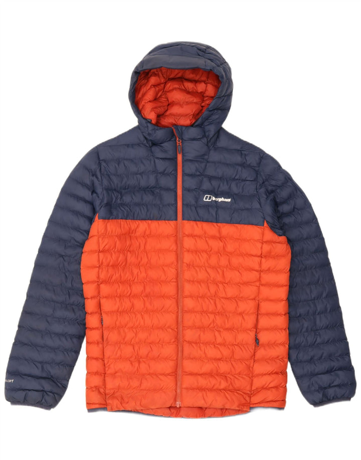 Berghaus Chaqueta acolchada con capucha para hombre ES 38 Azul medio Poliamida color block