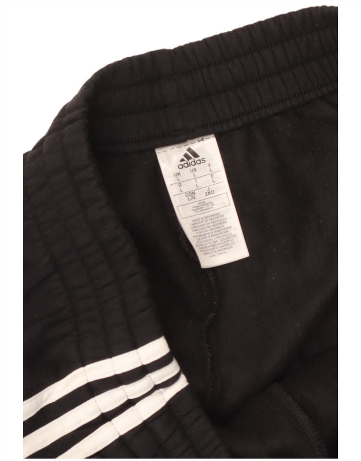Adidas Hombre Pantalones De Chándal Joggers Grande Negro Algodón