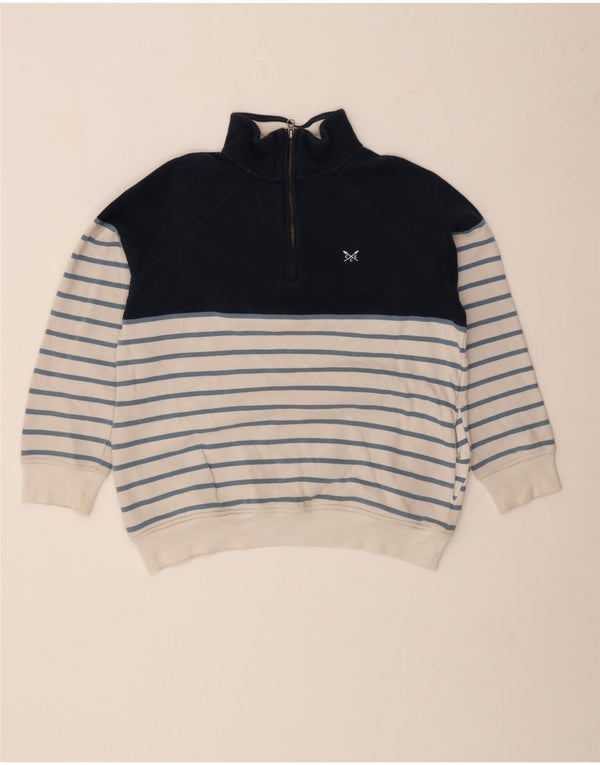 Crew Clothing Sudadera para mujer Jumper UK 12 Medium Azul Marino Rayas