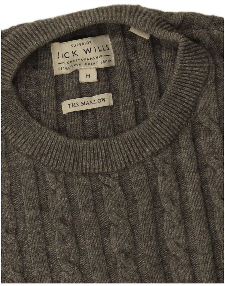 JACK WILLS Suéter tipo jersey con cuello redondo The Marlow para hombre Gris medio