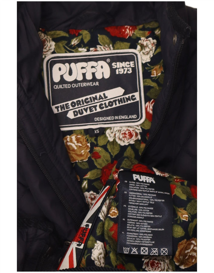 Puffa Chaqueta acolchada para mujer UK 6 XS Poliamida azul marino