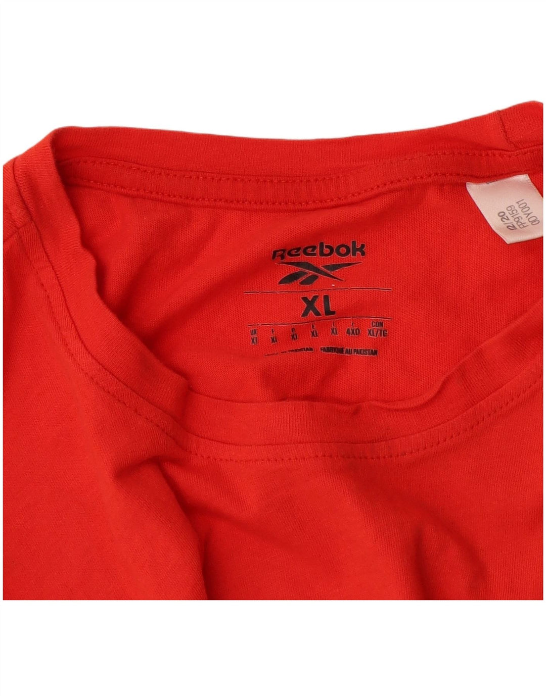 REEBOK Camiseta gráfica para hombre Top XL Algodón rojo