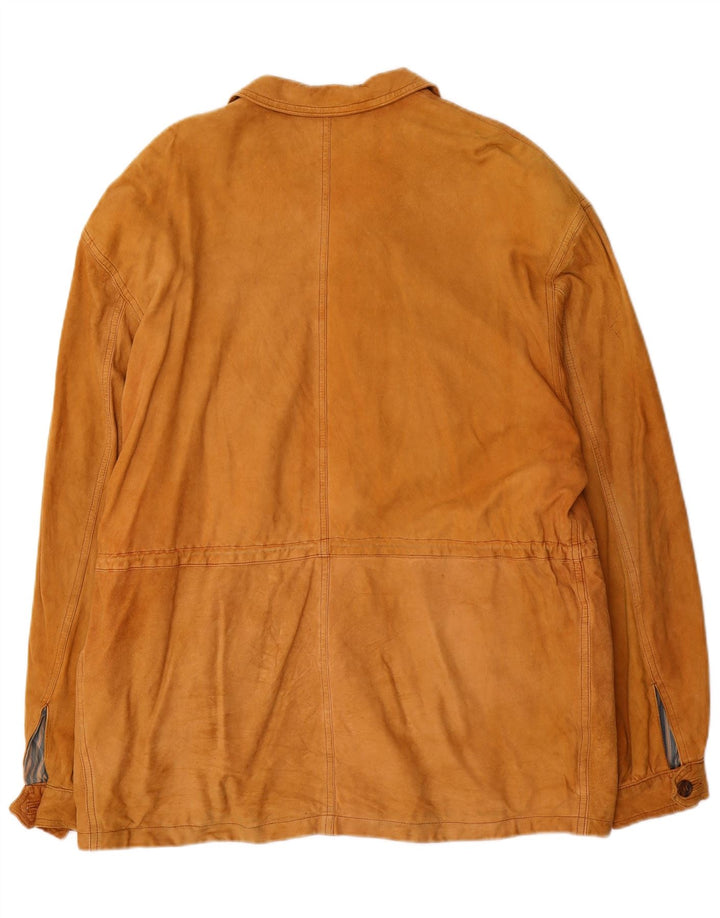 Diana Chaqueta utilitaria de ante para hombre IT 52 XL Cuero beige