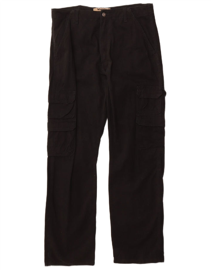 Wrangler Pantalones cargo rectos para hombre W34 L32 Algodón negro