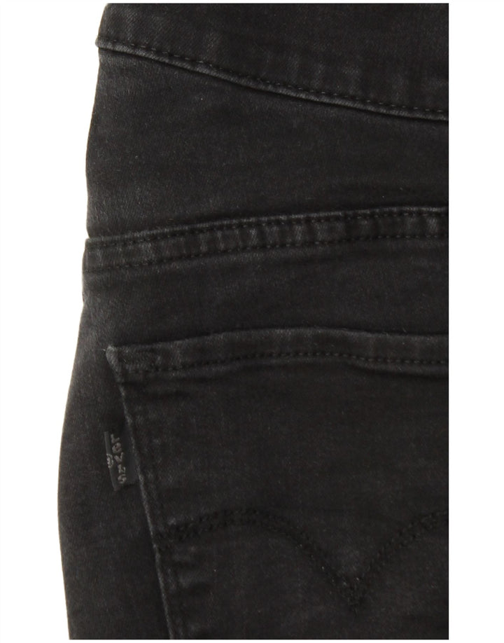 Levi's Mujer 314 Shaping Straight Jeans W33 L30 Algodón Negro