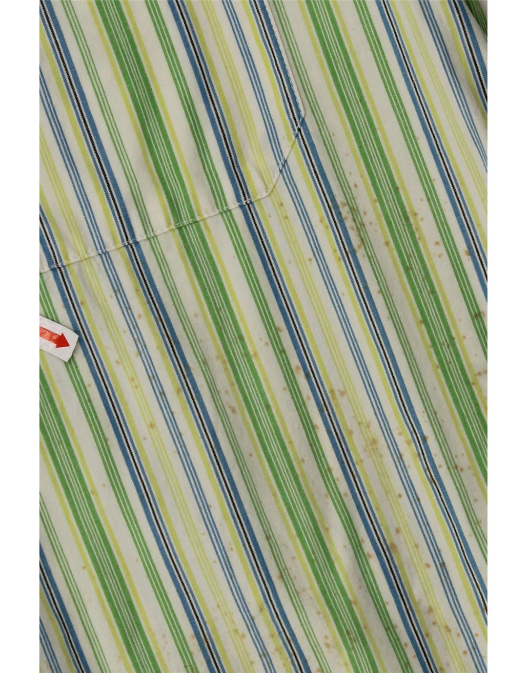 INVICTA Mens Short Sleeve Shirt Large Green Striped Cotton