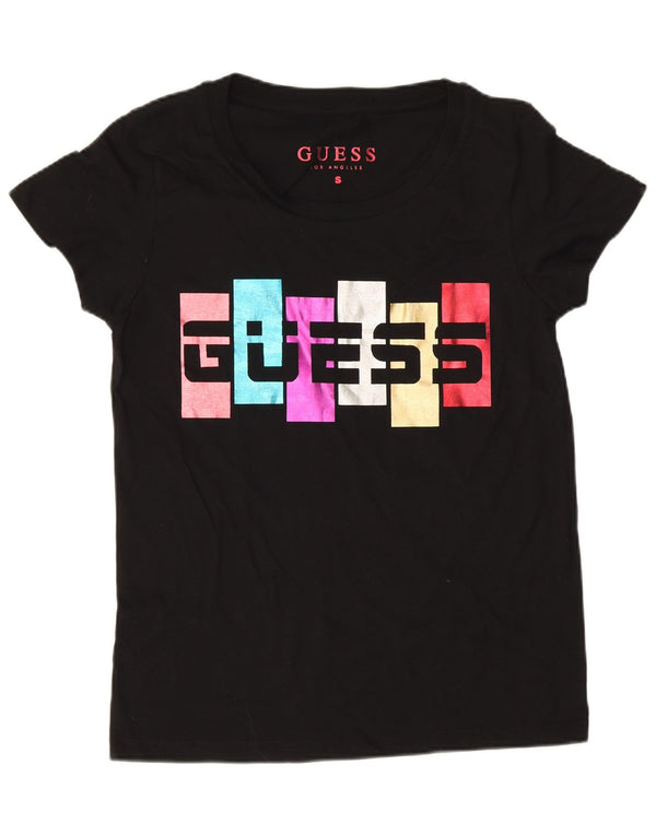 Guess Camiseta gráfica para mujer Top UK 10 Small Black