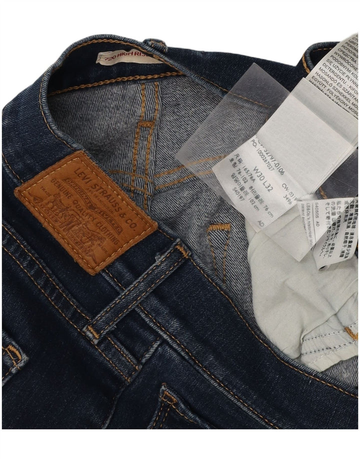 LEVI'S Jeans ajustados de talle alto 720 para mujer W30 L32 Algodón azul marino