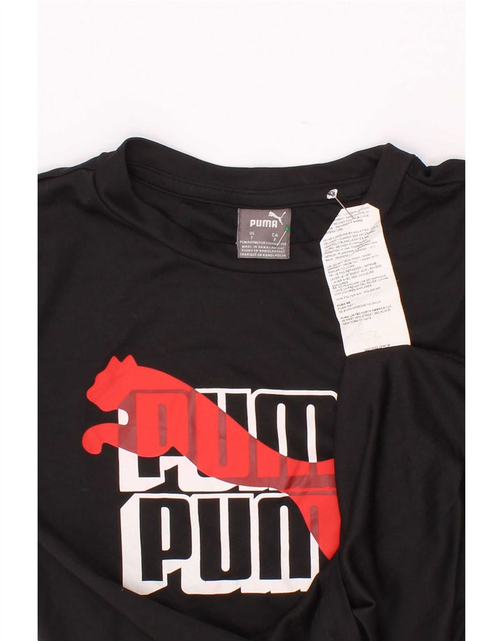 Puma Camiseta gráfica para niño 6-7 años Negro Poliéster