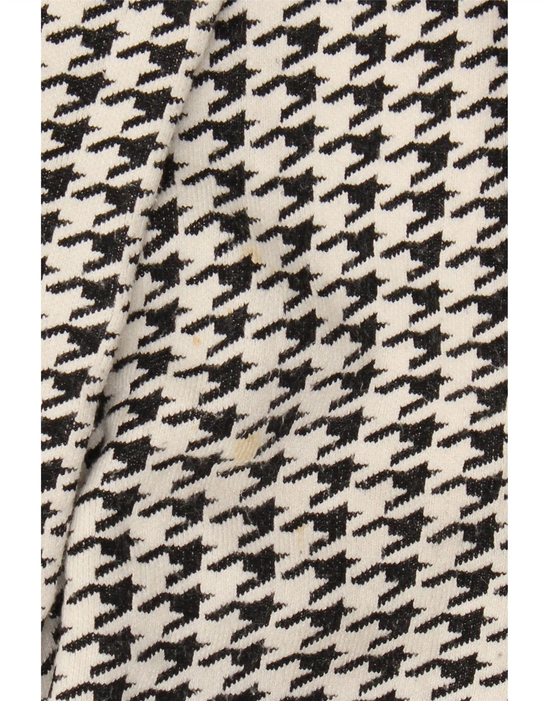 Zara Mujer Abrigo Extragrande UK 10 Small Viscosa De Pata De Gallo Negra