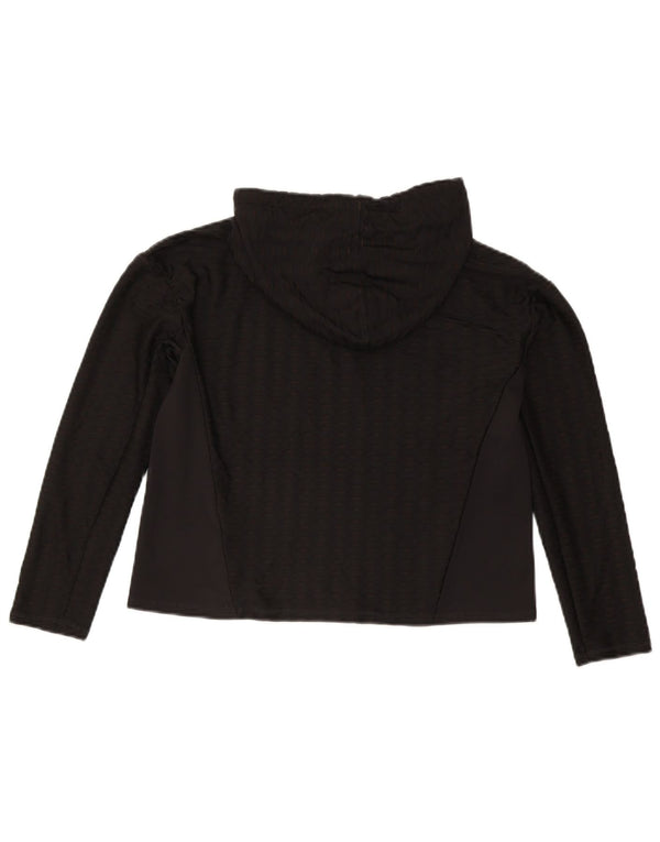 Puma Mujer Training Crop Sudadera con capucha Jumper UK 6 XS Black Argyle/Diamond