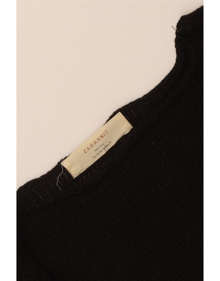 Zara - Jersey con cuello barco para mujer, talla 40, talla M, color negro