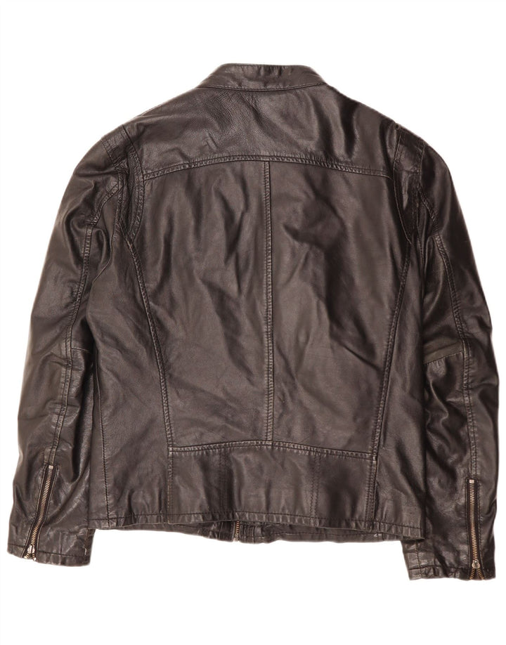 Gypsy Chaqueta de cuero para mujer Reino Unido 16 Cuero negro grande