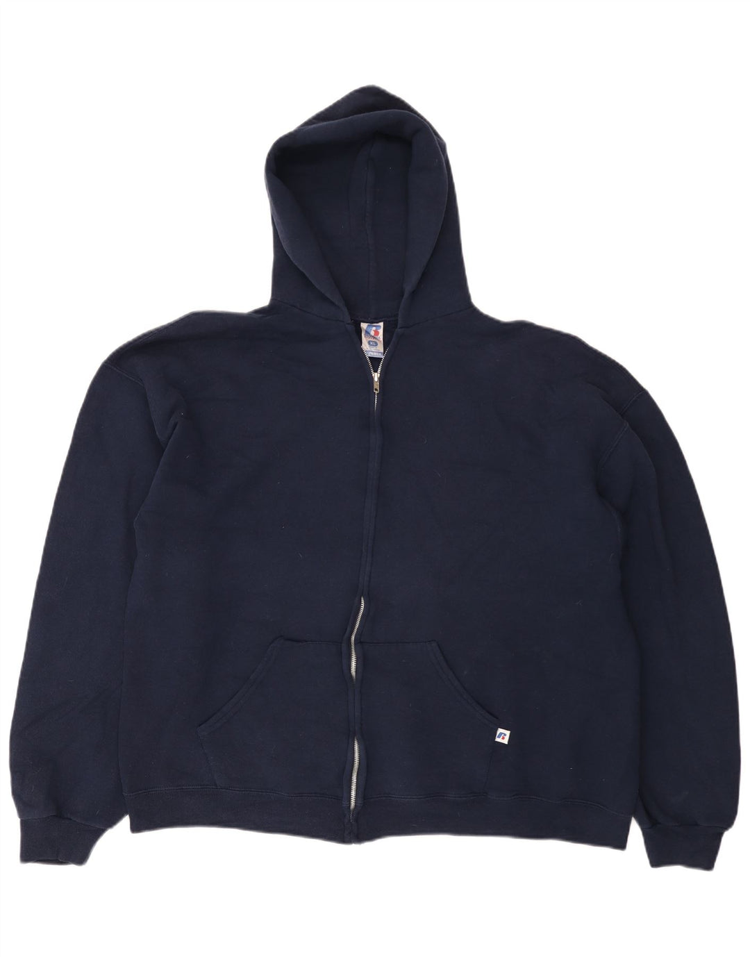 RUSSELL ATHLETIC Suéter con capucha y cremallera Dri-Power para mujer UK 40 XL Azul marino