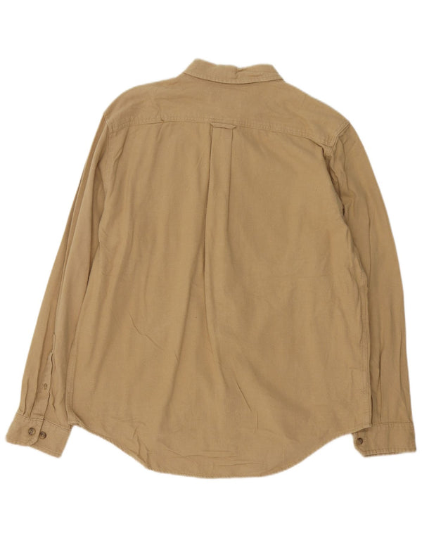 EDDIE BAUER Camisa Hombre Grande Algodón Beige