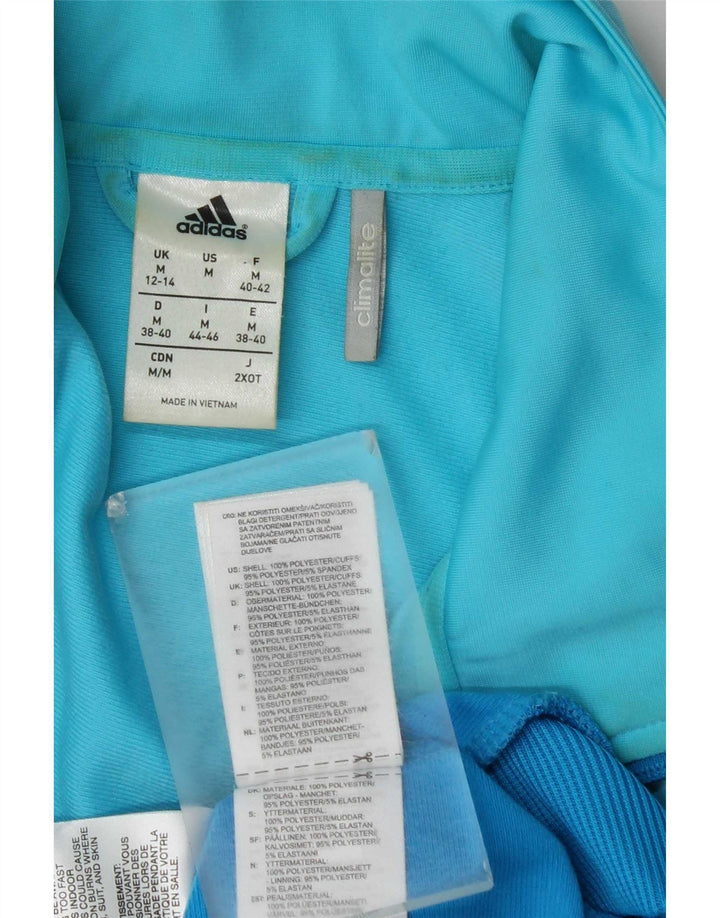 Adidas Mujer Climalite Chándal Top Chaqueta Reino Unido 12/14 Azul Medio