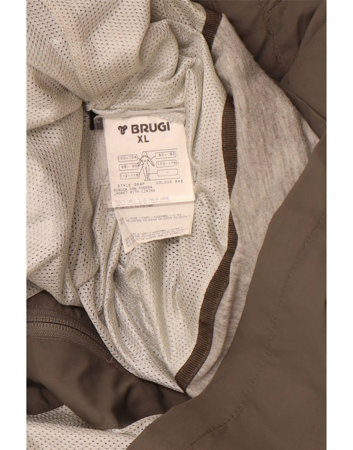 BRUGI Chubasquero con capucha para mujer ES 40 XL Poliamida gris