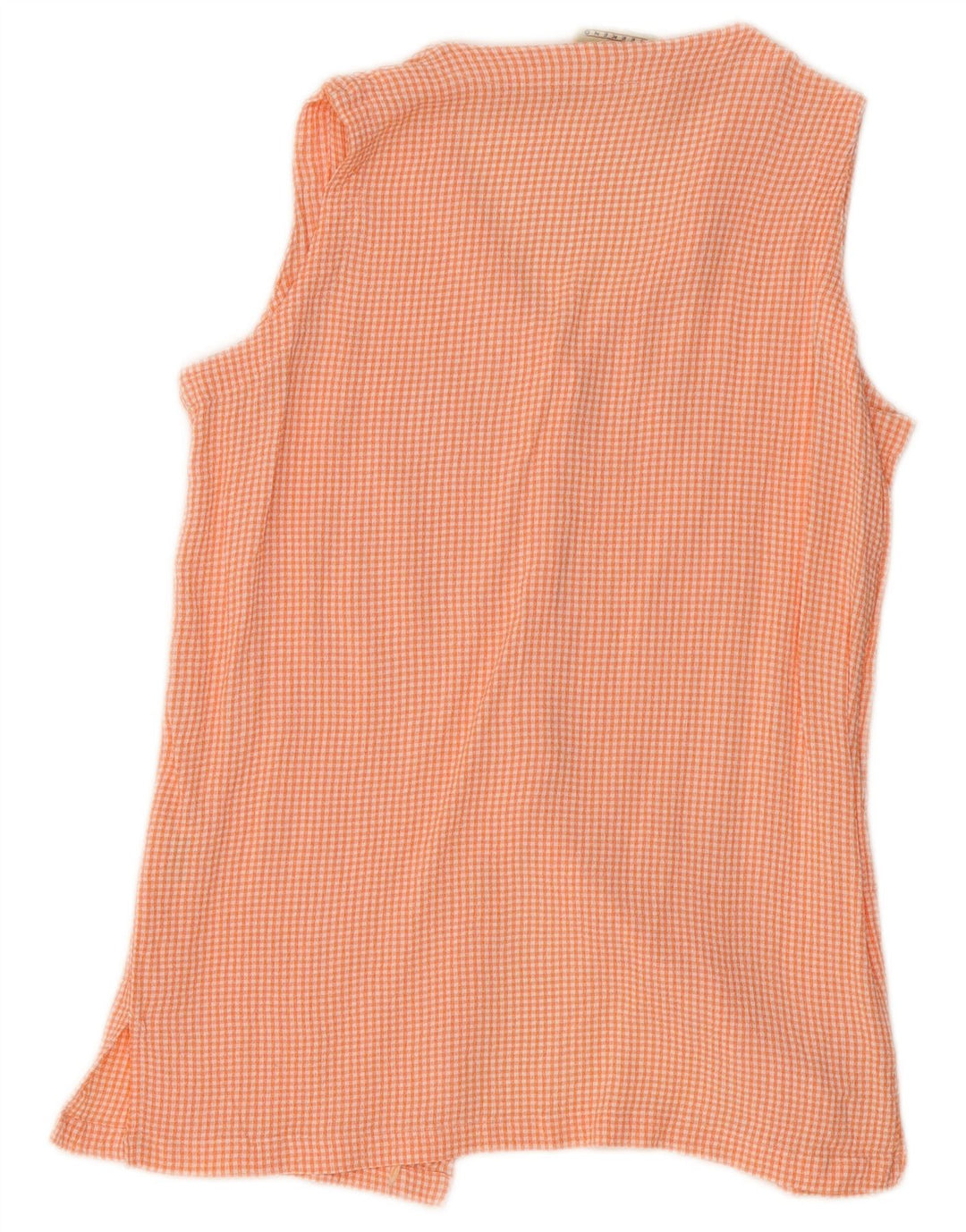 Sara Glenzer Blusa de fin de semana para mujer IT 44 Medium Orange Gingham